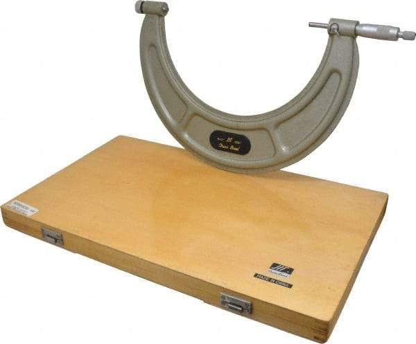 Value Collection - 9 to 10" Range, 0.0001" Graduation, Mechanical Outside Micrometer - Ratchet Stop Thimble - Eagle Tool & Supply