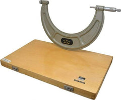 Value Collection - 9 to 10" Range, 0.0001" Graduation, Mechanical Outside Micrometer - Ratchet Stop Thimble - Eagle Tool & Supply