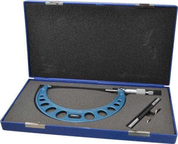 Fowler - 5 to 6" Range, 0.0001" Graduation, Mechanical Outside Micrometer - Ratchet Stop Thimble, Accurate to 0.00025" - Eagle Tool & Supply