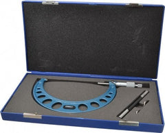 Fowler - 5 to 6" Range, 0.0001" Graduation, Mechanical Outside Micrometer - Ratchet Stop Thimble, Accurate to 0.00025" - Eagle Tool & Supply