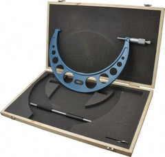 Fowler - 9 to 10" Range, 0.0001" Graduation, Mechanical Outside Micrometer - Ratchet Stop Thimble, Accurate to 0.0003" - Eagle Tool & Supply