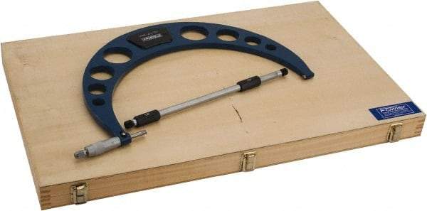 Fowler - 12 to 13" Range, 0.001" Graduation, Mechanical Outside Micrometer - Ratchet Stop Thimble, Accurate to 0.011" - Eagle Tool & Supply
