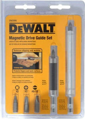 DeWALT - 7 Piece, Magnetic Drive Guide Set - #2, 1/4" Hex Drive, Phillips, Square, Slotted Point - Eagle Tool & Supply