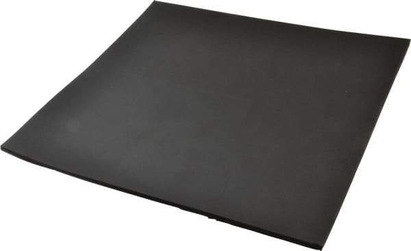 Made in USA - 12" Long, 12" Wide, 1/4" Thick, Neoprene Rubber Foam Sheet - 50 to 60 Durometer, Black, -20 to 220°F, 900 psi Tensile Strength, Stock Length - Eagle Tool & Supply