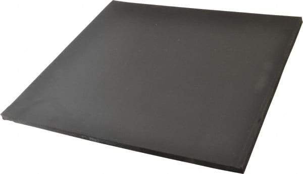 Made in USA - 12" Long, 12" Wide, 3/8" Thick, Neoprene Rubber Foam Sheet - 50 to 60 Durometer, Black, -20 to 220°F, 900 psi Tensile Strength, Stock Length - Eagle Tool & Supply