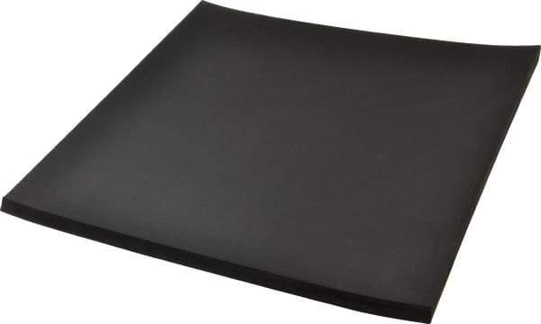 Made in USA - 12" Long, 12" Wide, 1/2" Thick, Neoprene Rubber Foam Sheet - 65 to 75 Durometer, Black, -20 to 220°F, 1,000 psi Tensile Strength, Stock Length - Eagle Tool & Supply