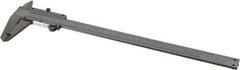 Value Collection - 0 to 8" Stainless Steel Vernier Caliper - 0.05mm Graduation, 1.9685" Jaw Depth, 0.0012" Accuracy, Includes Depth, Inside Diameter, Outside Diameter, Step - Eagle Tool & Supply