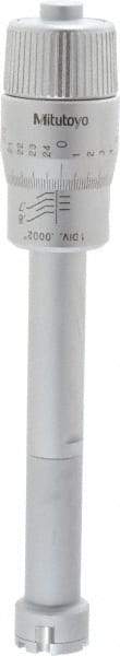 Mitutoyo - 0.65 to 0.8", Mechanical Inside Hole Micrometer - 0.0002" Graduation, 0.0001" Accuracy, Ratchet Stop Thimble - Eagle Tool & Supply