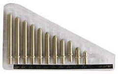Value Collection - 8 Piece, 0.7 to 1.5 Inch Measurement Range, Bore Gage Anvil Set - For Use with Dial Bore Gages - Eagle Tool & Supply