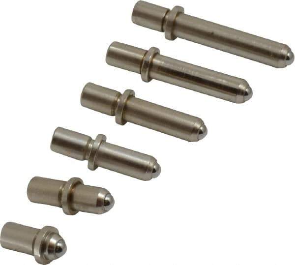 Value Collection - 6 Piece, 1.4 to 2.4 Inch Measurement Range, Bore Gage Anvil Set - For Use with Dial Bore Gages - Eagle Tool & Supply