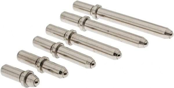 Value Collection - 6 Piece, 6 to 10 Inch Measurement Range, Bore Gage Anvil Set - For Use with Dial Bore Gages - Eagle Tool & Supply
