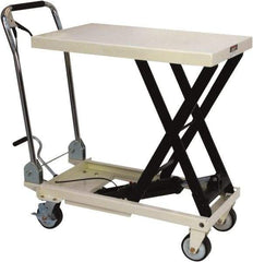 Jet - 1,650 Lb Capacity Adjustable Height Scissor Lift - 16" to 38-5/8" Lift Height, 39-3/8" Platform Length x 20-1/8" Platform Width - Eagle Tool & Supply