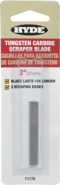 Hyde Tools - Solid Carbide 2-Edge Scraper Replacement Blade - 5-7/8" Blade Length x 2" Blade Width, For 10610 - Eagle Tool & Supply