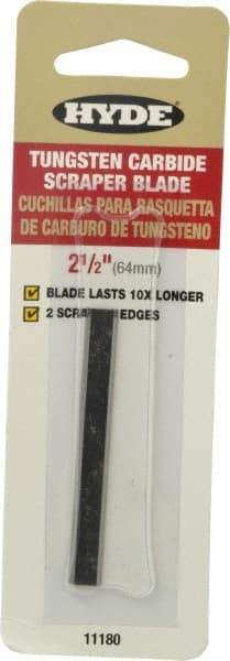 Hyde Tools - Solid Carbide 2-Edge Scraper Replacement Blade - 5-7/8" Blade Length x 2-1/2" Blade Width, For 10620 - Eagle Tool & Supply