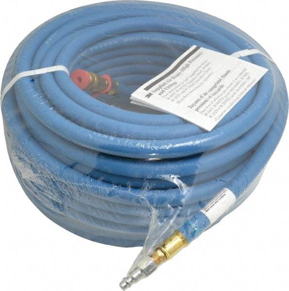 3M - 100 Ft. Long, High Pressure Straight SAR Supply Hose - 3/8 Inch Inside Diameter, Compatible with V and W Series Air Control Devices and Dual Airline Systems - Eagle Tool & Supply