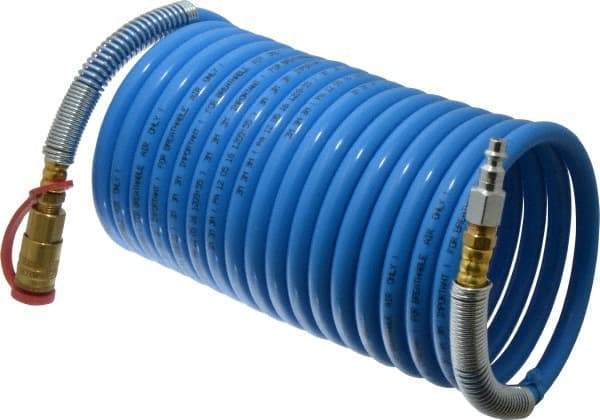 3M - 25 Ft. Long, High Pressure Coiled SAR Supply Hose - 3/8 Inch Inside Diameter, Compatible with 3M High Pressure Compressed Air System - Eagle Tool & Supply