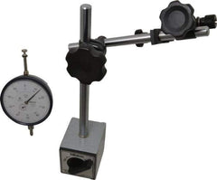 Mitutoyo - 0.001" Graduation, 0-100 Dial Reading, Indicator & Base Kit - 2.97" Dial Diam - Eagle Tool & Supply