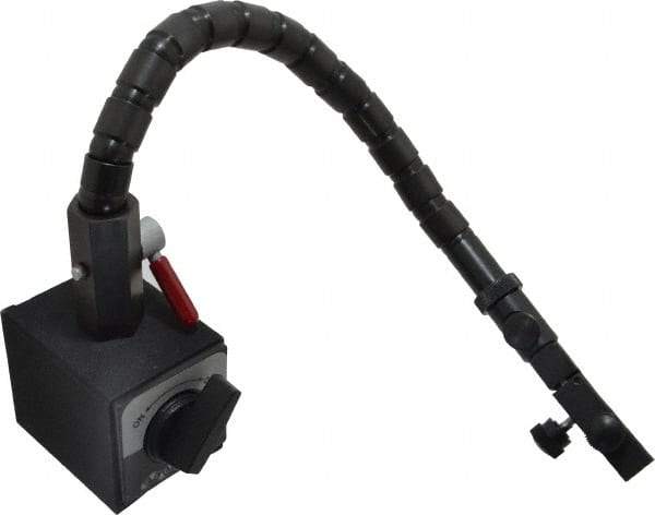Flexbar - 90 Lb Magnetic Force, Fine Adjustment Indicator Positioner & Holder with Base - Flexible Arm, Rectangular Base, 2-5/8" Base Height, 2-1/4" Base Length, 2" Base Width - Eagle Tool & Supply