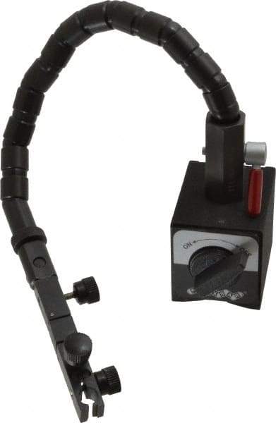 Flexbar - 90 Lb Magnetic Force, Fine Adjustment Indicator Positioner & Holder with Base - Flexible Arm, Rectangular Base, 2-5/8" Base Height, 2-1/4" Base Length, 2" Base Width - Eagle Tool & Supply