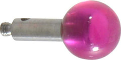 SPI - 8 mm Ball Diameter, M2 Thread, Ruby Point Ball Tip CMM Stylus - 12 mm Overall Length - Eagle Tool & Supply
