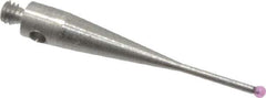 SPI - 1 mm Ball Diameter, M2 Thread, Ruby Point Ball Tip CMM Stylus - 20 mm Overall Length - Eagle Tool & Supply