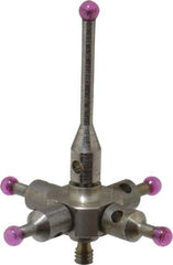 SPI - 2 mm Ball Diameter, M2 Thread, Ruby Point Ball Tip CMM Stylus - 20 mm Overall Length - Eagle Tool & Supply