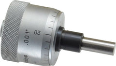 Mitutoyo - 1/2 Inch, 1.14 Inch Thimble, 6.35mm Diameter x 0.6102 Inch Long Spindle, Mechanical Micrometer Head - Eagle Tool & Supply