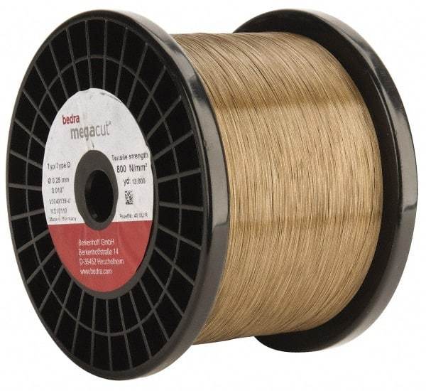GISCO - CuZn20 CuZn50 Coated, Half Hard Grade Electrical Discharge Machining (EDM) Wire - 800 N per sq. mm Tensile Strength, Megacut D Series - Eagle Tool & Supply