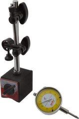 Value Collection - 0.001" Graduation, 0-100 Dial Reading, Indicator & Base Kit - C Holder, 0.001 Inch Graduation, Includes Dial Indicator, Magnetic Base - Eagle Tool & Supply