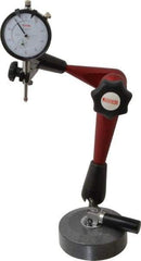 SPI - 0.001" Graduation, 0-100 Dial Reading, Dial Indicator & Base Kit - 4" Base Diam - Eagle Tool & Supply