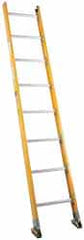 Made in USA - 12' High, Type IA Rating, Fiberglass Extension Ladder - Eagle Tool & Supply
