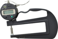 Mitutoyo - 0mm to 12mm Measurement, 0.01mm Resolution Electronic Thickness Gage - Accurate up to 0.001", 1.5 N Measuring Force - Eagle Tool & Supply