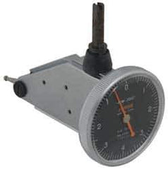 Peacock - 0.03 Inch Range, 0.0005 Inch Dial Graduation, Vertical Dial Test Indicator - 1-3/8 Inch Black Dial, 0-15-0 Dial Reading, Accurate to 0.0005 Inch - Eagle Tool & Supply