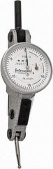 INTERAPID - 0.06 Inch Range, 0.0005 Inch Dial Graduation, Horizontal Dial Test Indicator - 1.2 Inch White Dial, 0-15-0 Dial Reading - Eagle Tool & Supply