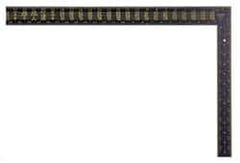 Stanley - 24" Blade Length x 16" Base Length, Black Finish, Aluminum Rafter Square - 1/16", 0.1", 0.083" Graduation, 1-1/2" Base Width - Eagle Tool & Supply