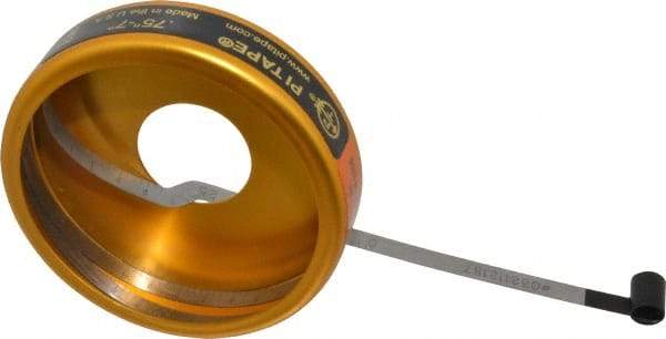 Made in USA - 0.001 Inch Graduation, 3/4 to 7 Inch Measurement, Spring Steel Diameter Tape Measure - 1/2 Inch Wide, 0.007 Inch Thick - Eagle Tool & Supply