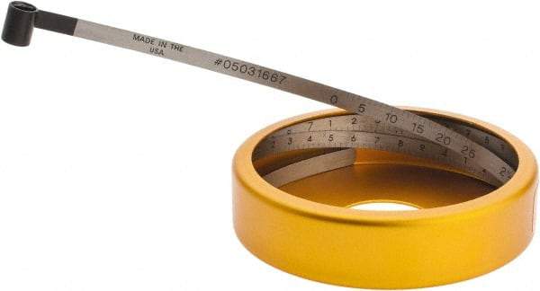Made in USA - 0.001 Inch Graduation, 2 to 12 Inch Measurement, Spring Steel Diameter Tape Measure - 1/2 Inch Wide, 0.01 Inch Thick - Eagle Tool & Supply