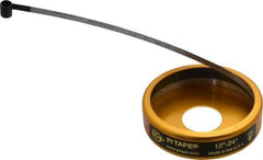 Made in USA - 0.001 Inch Graduation, 12 to 24 Inch Measurement, Spring Steel Diameter Tape Measure - 1/2 Inch Wide, 0.01 Inch Thick - Eagle Tool & Supply