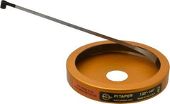 Made in USA - 0.001 Inch Graduation, 132 to 144 Inch Measurement, Spring Steel Diameter Tape Measure - 1/2 Inch Wide, 0.01 Inch Thick - Eagle Tool & Supply