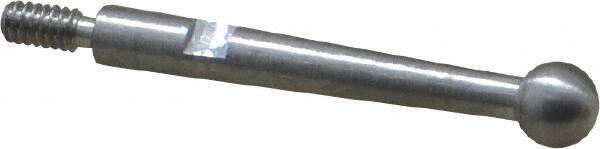 SPI - 1/8" Ball Diam, Steel, Ball Test Indicator Contact Point - 3/4" Contact Point Length, Use with Teclock Test Indicators - Eagle Tool & Supply