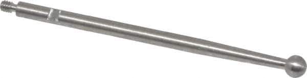 SPI - 1/8" Ball Diam, Steel, Ball Test Indicator Contact Point - 1-3/4" Contact Point Length, Use with Peacock Test Indicators - Eagle Tool & Supply