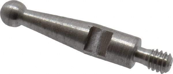 SPI - 0.078" Ball Diam, Steel, Ball Test Indicator Contact Point - 1/2" Contact Point Length, Use with Peacock Test Indicators - Eagle Tool & Supply