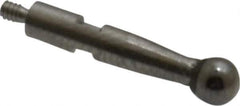 SPI - 0.12" Ball Diam, Carbide, Ball Test Indicator Contact Point - 1/2" Contact Point Length, Use with Brown & Sharpe Test Indicators - Eagle Tool & Supply