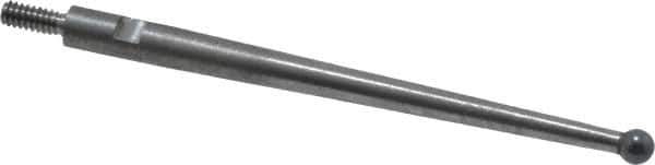 SPI - 0.08" Ball Diam, Carbide, Ball Test Indicator Contact Point - 1.44" Contact Point Length, Use with Compac Test Indicators - Eagle Tool & Supply