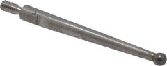 SPI - 0.08" Ball Diam, Carbide, Ball Test Indicator Contact Point - 1" Contact Point Length, Use with Mitutoyo Test Indicators - Eagle Tool & Supply