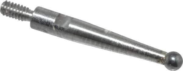 SPI - 0.08" Ball Diam, Carbide, Ball Test Indicator Contact Point - 0.7" Contact Point Length, Use with Mitutoyo Test Indicators - Eagle Tool & Supply