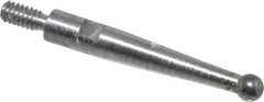 SPI - 0.08" Ball Diam, Carbide, Ball Test Indicator Contact Point - 0.7" Contact Point Length, Use with Mitutoyo Test Indicators - Eagle Tool & Supply