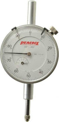 Peacock - 1/2" Range, 0-100 Dial Reading, 0.001" Graduation Dial Drop Indicator - 2-3/64" Dial, 0.001" Accuracy, Revolution Counter - Eagle Tool & Supply