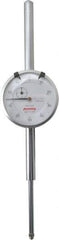 Peacock - 2" Range, 0-100 Dial Reading, 0.001" Graduation Dial Drop Indicator - 2-3/64" Dial, 0.005" Accuracy, Revolution Counter - Eagle Tool & Supply
