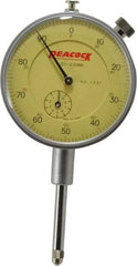 Peacock - 20mm Range, 0-100 Dial Reading, 0.01mm Graduation Dial Drop Indicator - 2-3/64" Dial, Revolution Counter - Eagle Tool & Supply